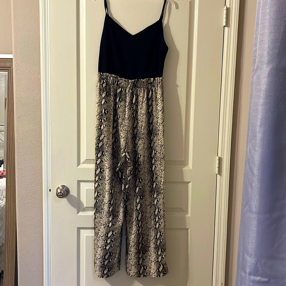 Snake skin one piece jumpsuit
